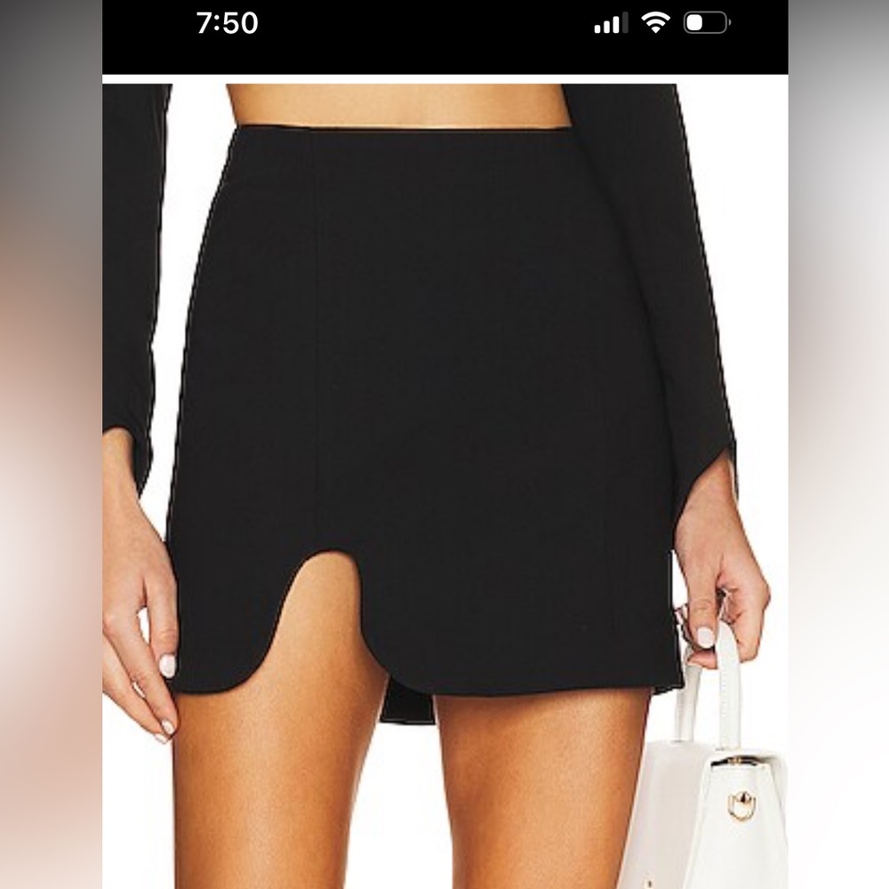 Black Amanda Uprichard puzzle skirt- size Large